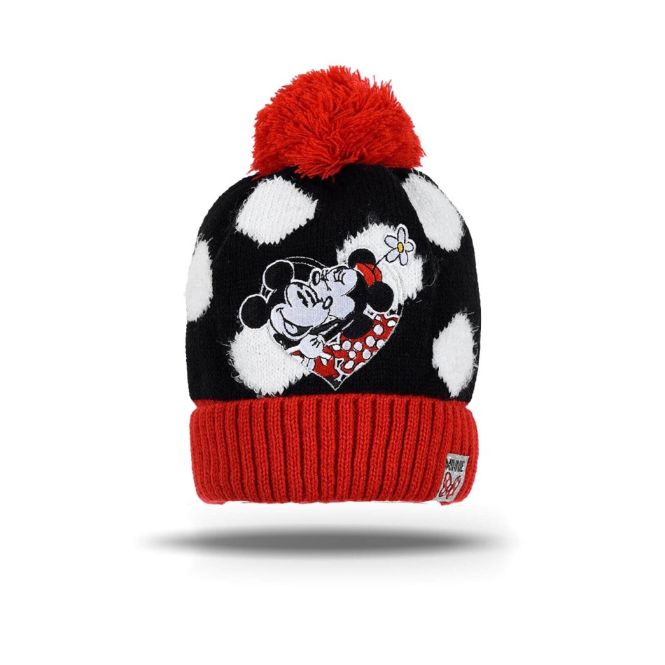 DISNEY - "Minnie Mouse" Girl's Pompom Knit Cap (Bonnets) French Market on FrenchMarket