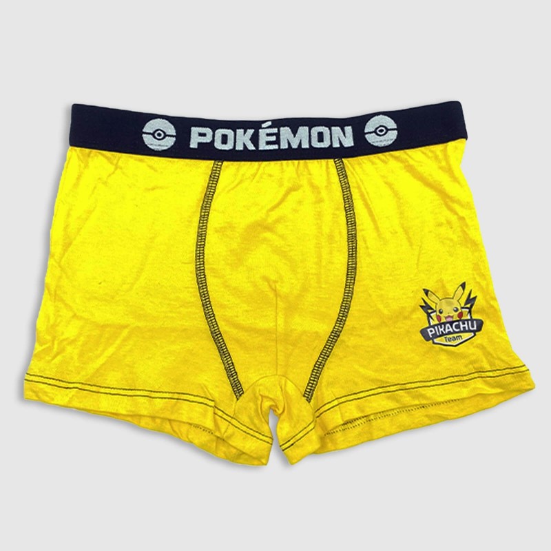 sous-vêtement Enfant Garçon 4-14 Ans Pokemon Boxer Garcon Lot De 2 Boxers Enfant en Coton Motif Pikachu Et Pokeball 