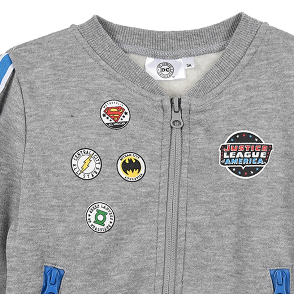 DC COMICS Pojks Teddy Zipper Sweat Top | Justice League Of America