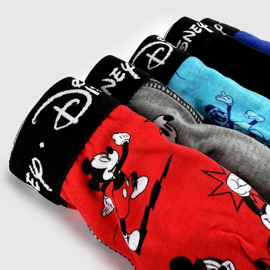DISNEY License |Pack med 5 st Mickey Mouse bomullsboxershorts för pojkar |100% bomull