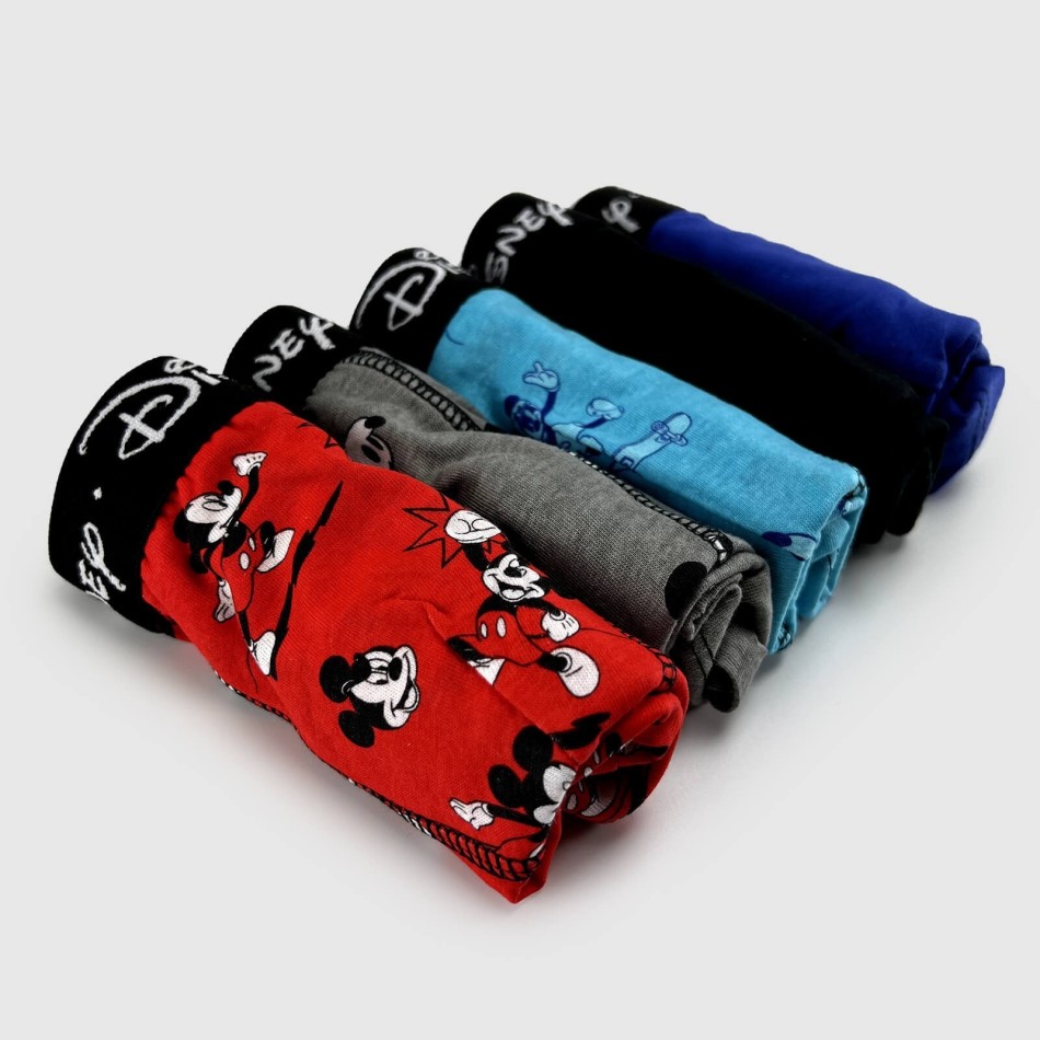 DISNEY License |Pack med 5 st Mickey Mouse bomullsboxershorts för pojkar |100% bomull