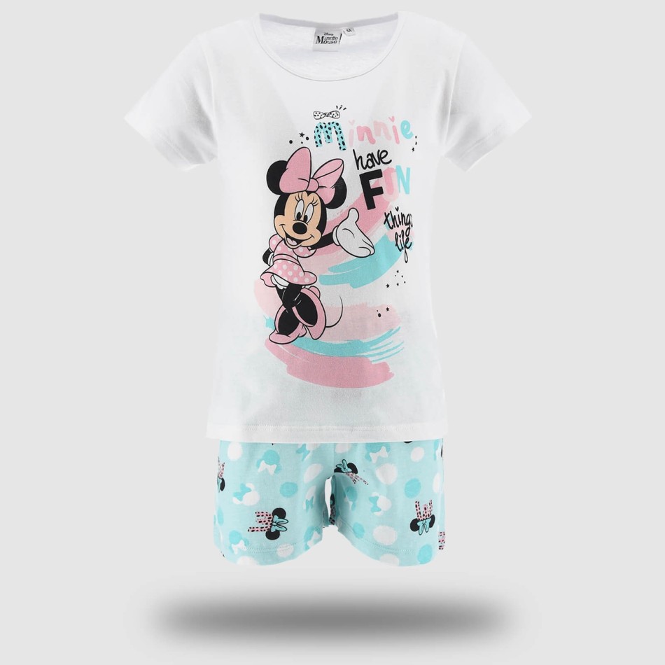 Officiell DISNEY | Minnie Mouse Have Fun kort pyjamas för flickor