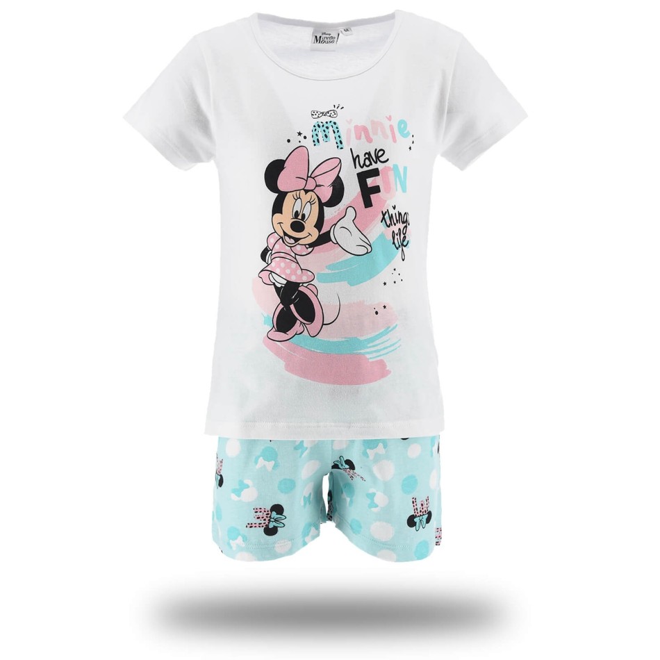 Officiell DISNEY | Minnie Mouse Have Fun kort pyjamas för flickor