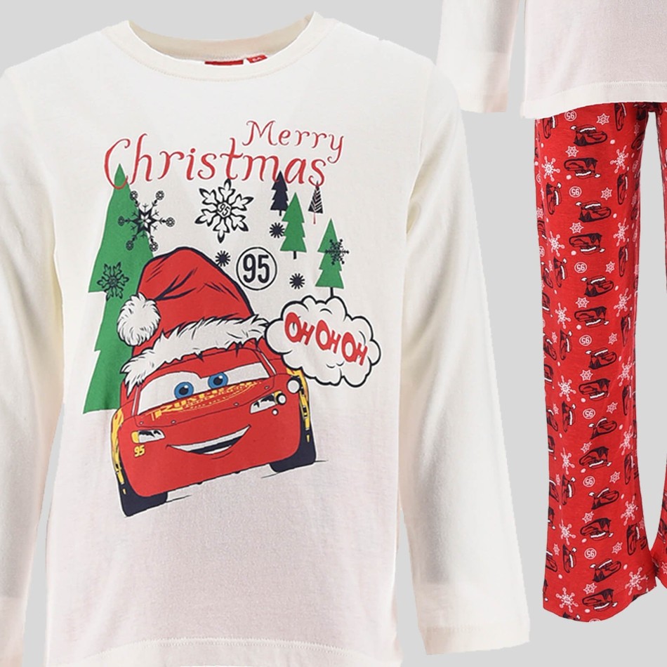 CARS DISNEY PIXAR Lång pyjamas för pojkar "Oh Oh Oh Oh Christmas