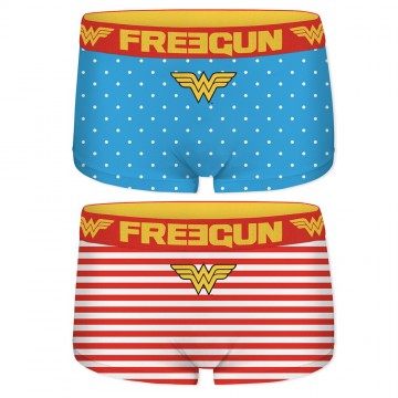 Lot de 2 boxers shortys FREEGUN Fille DC Comics Wonder Woman (Boxers/Shorty) Freegun chez FrenchMarket