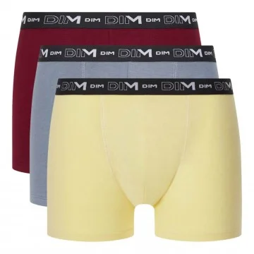 Juego de 3 bóxers de algodón elástico para hombre (Calzoncillos para hombre) Dim chez FrenchMarket