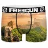 Boxer de microfibra reciclada para hombre "Landscape 2 (Calzoncillos para hombre) Freegun chez FrenchMarket