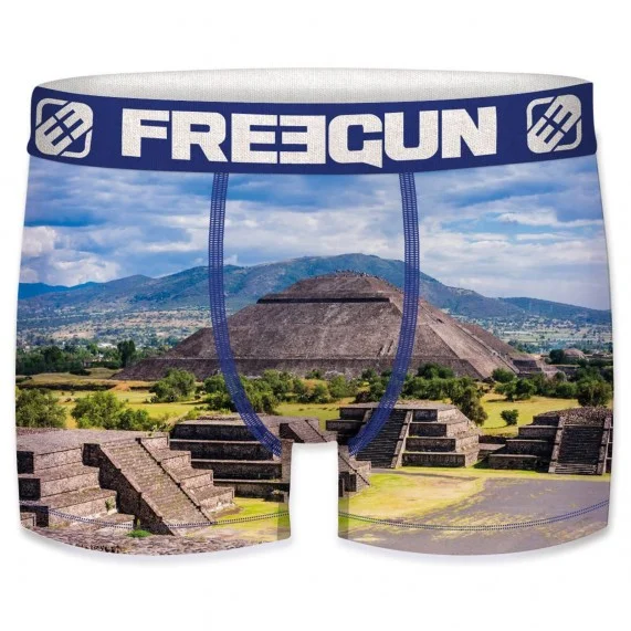 Boxer de microfibra reciclada para hombre "Landscape 2 (Calzoncillos para hombre) Freegun chez FrenchMarket