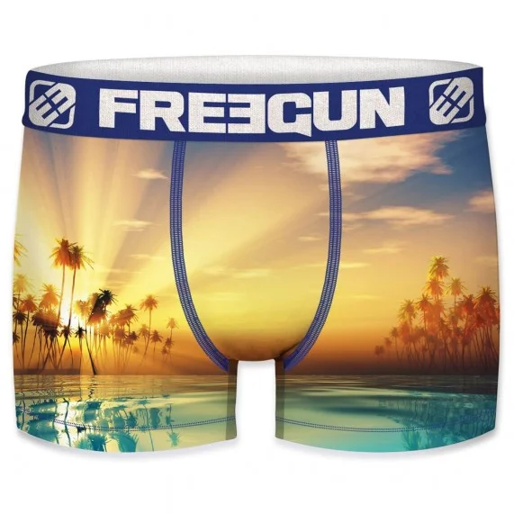 Boxer de microfibra reciclada para hombre "Landscape 2 (Calzoncillos para hombre) Freegun chez FrenchMarket