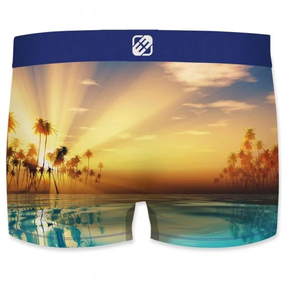 Boxer de microfibra reciclada para hombre "Landscape 2 (Calzoncillos para hombre) Freegun chez FrenchMarket