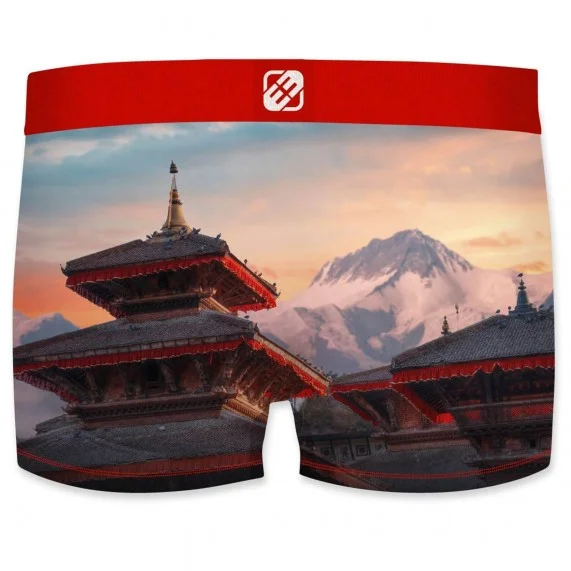 Boxer de microfibra reciclada para hombre "Landscape 2 (Calzoncillos para hombre) Freegun chez FrenchMarket
