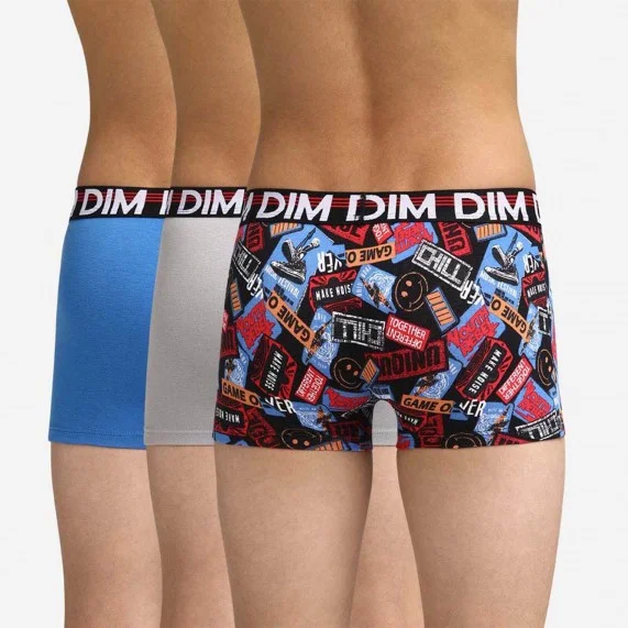 Set di 3 boxer in cotone stretch Eco per ragazziDim Moda (Confezione di boxer da ragazzo) Dim chez FrenchMarket
