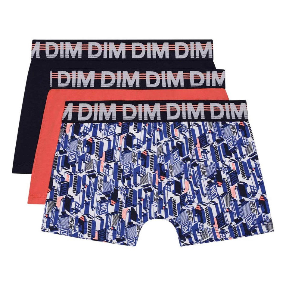 DIM Mode Garçon | Set med 3 boxershorts för pojkar bomullsstretch | EcoDim Mode