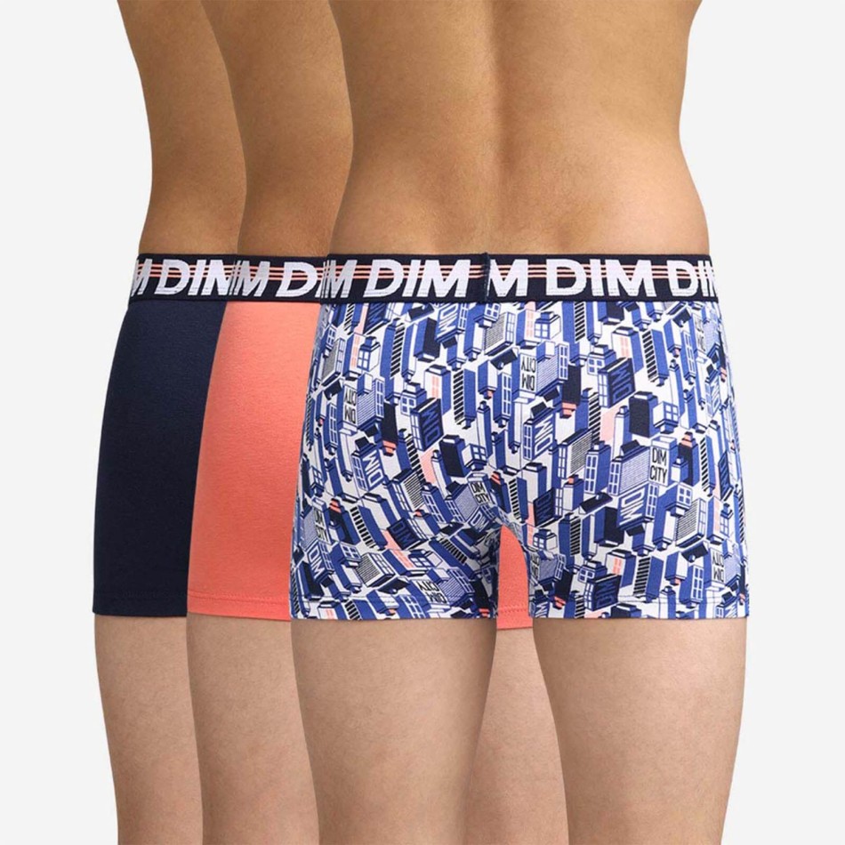 Set van 3 jongensboxershorts van katoen, stretch en EcoDim Mode (Set jongensboxershorts) Dim chez FrenchMarket