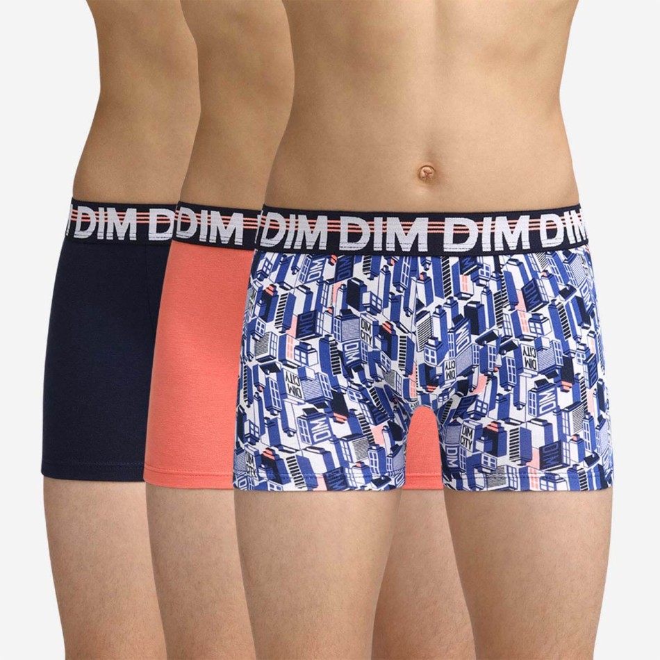 DIM Mode Garçon | Set med 3 boxershorts för pojkar bomullsstretch | EcoDim Mode