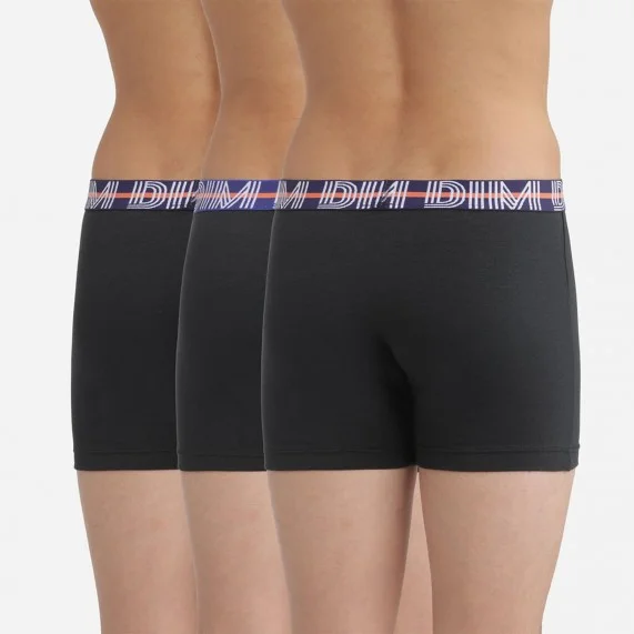Set of 3 Boxers Boys Cotton Stretch EcoDim Classic (Boxers) Dim on FrenchMarket