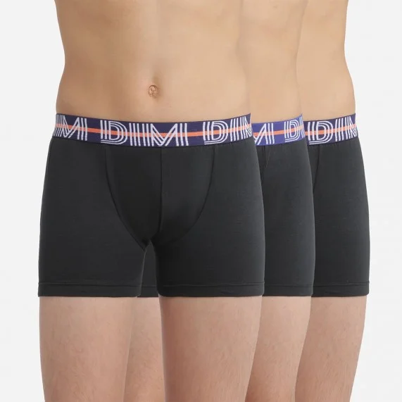 Set of 3 Boxers Boys Cotton Stretch EcoDim Classic (Boxers) Dim on FrenchMarket