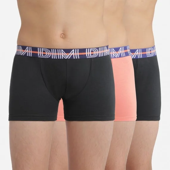 Set di 3 boxer per ragazzi Cotone Stretch EcoDim Classico (Confezione di boxer da ragazzo) Dim chez FrenchMarket