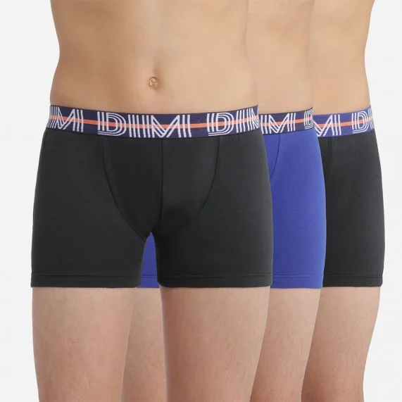 Set of 3 Boxers Boys Cotton Stretch EcoDim Classic (Boxers) Dim on FrenchMarket