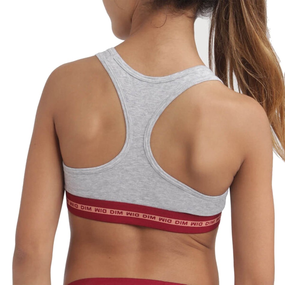 DIM Girl's Sports Bra Cotton Stretch med matchande Shorty