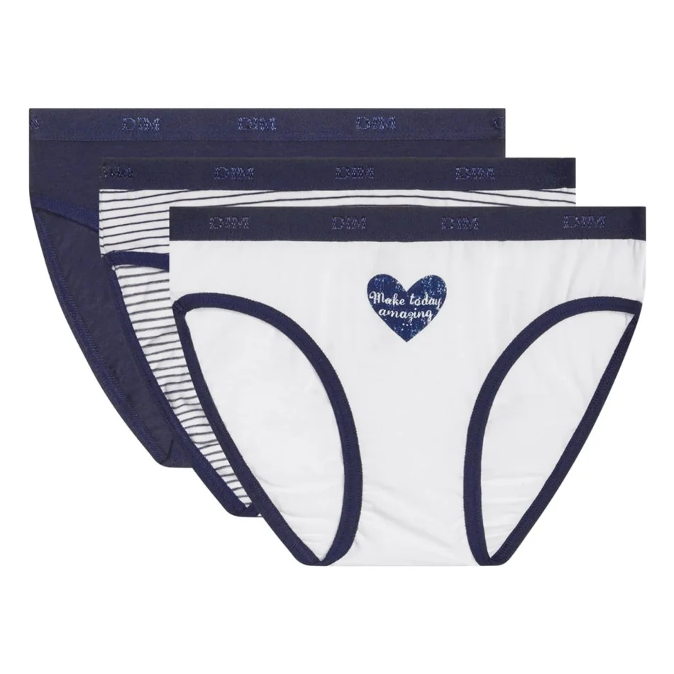Culottes Fille En Coton Lot De 3 - Hypoallergéniques, Douces, Pour 8-16 Ans - 12
