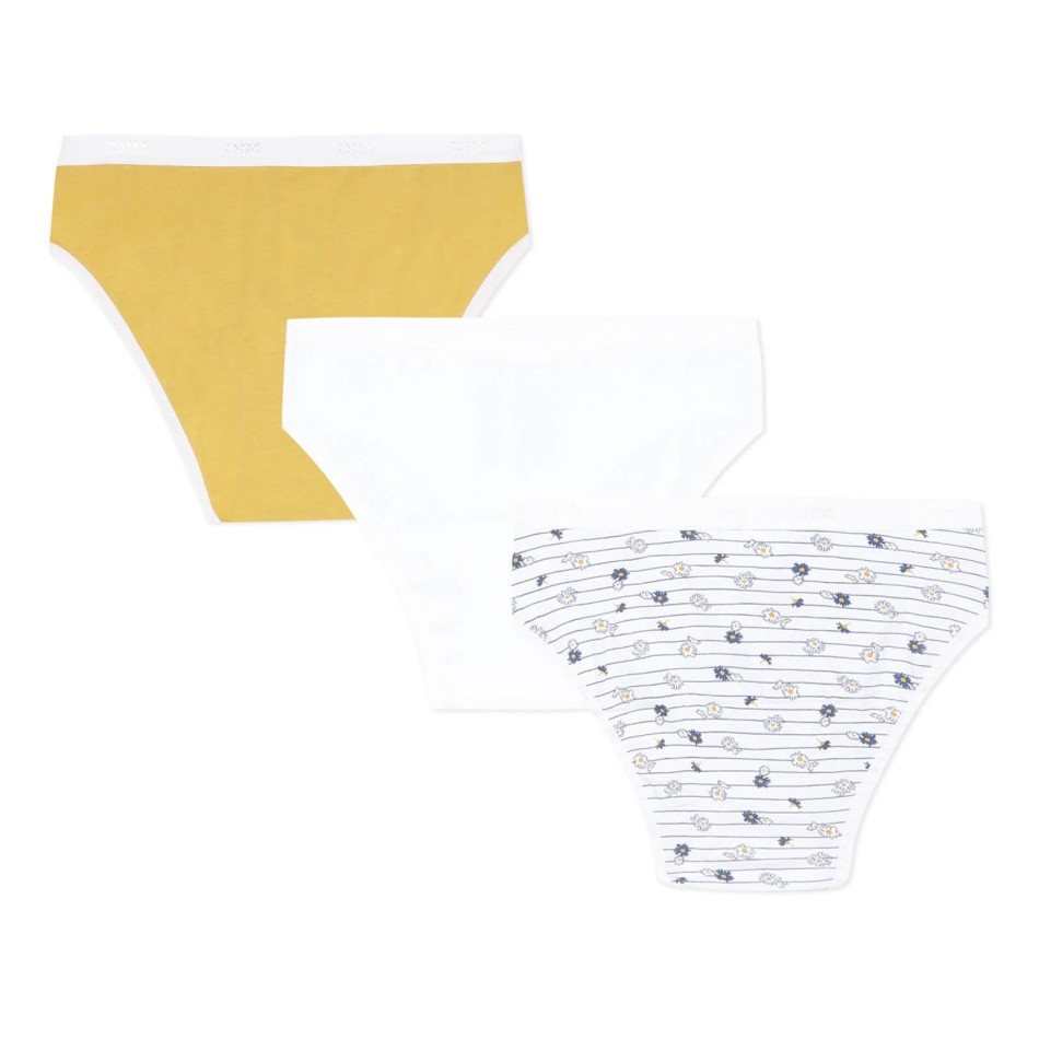 DIM Girl | Set of 3 Cotton Stretch Panties "Les Pockets Ecodim