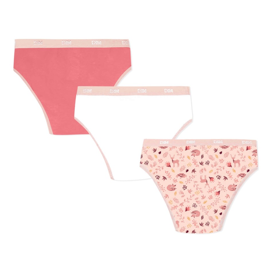 DIM GIRLS | Set med 3 stycken fina bomullsbyxor för flickor med stretchfickor