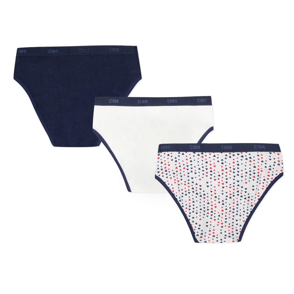 DIM GIRLS | Set med 3 stycken fina bomullsbyxor för flickor med stretchfickor
