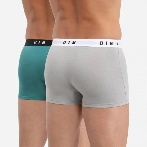 Set of 2 Men's Cotton Stretch Boxers "Dim Originals" (Men's boxer shorts) Dim on FrenchMarket