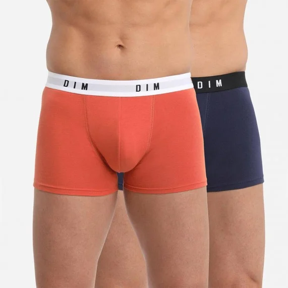 2er-Pack Boxershorts für Männer aus Baumwolle mit Stretch"Dim Originals" (Boxershorts Mann) Dim auf FrenchMarket