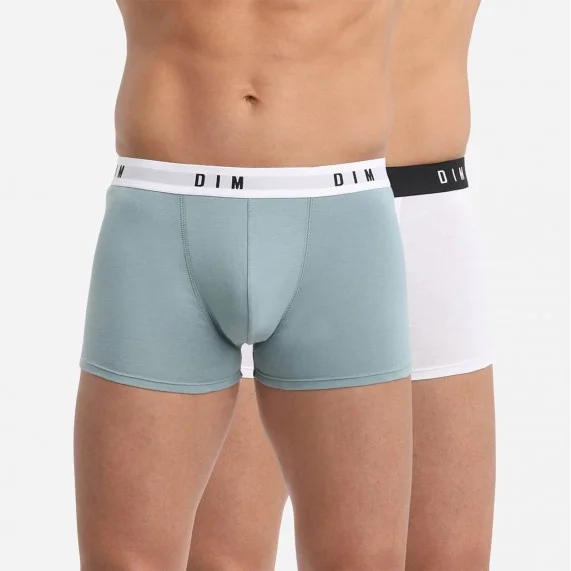 2er-Pack Boxershorts für Männer aus Baumwolle mit Stretch"Dim Originals" (Boxershorts Mann) Dim auf FrenchMarket