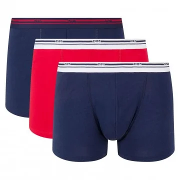 Set of 3 Classic Colors Cotton Boxers for Men (Men's boxer shorts) Dim on FrenchMarket