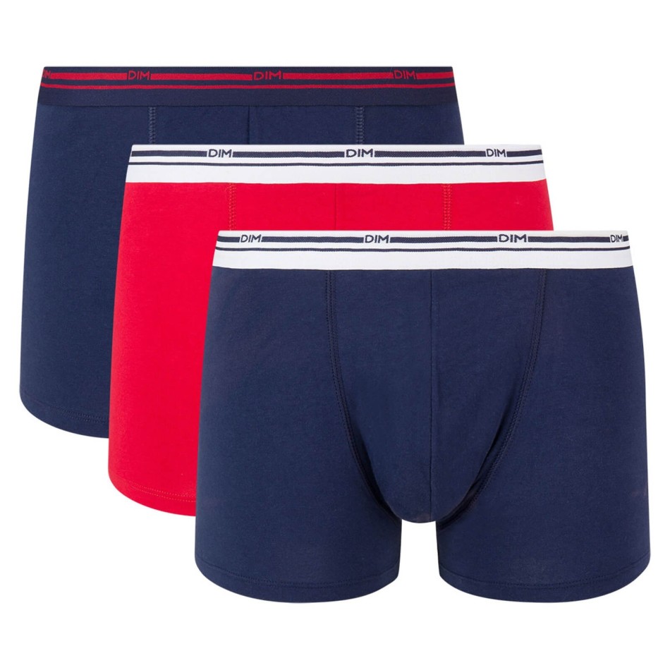 Lot de 3 Boxers Homme Coton "Classic Colors" (Boxers) Dim chez FrenchMarket