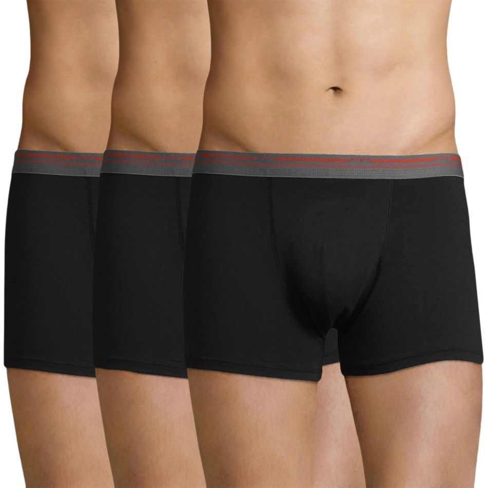 Juego de 3 bóxers de algodón de colores clásicos para hombre (Calzoncillos para hombre) Dim chez FrenchMarket