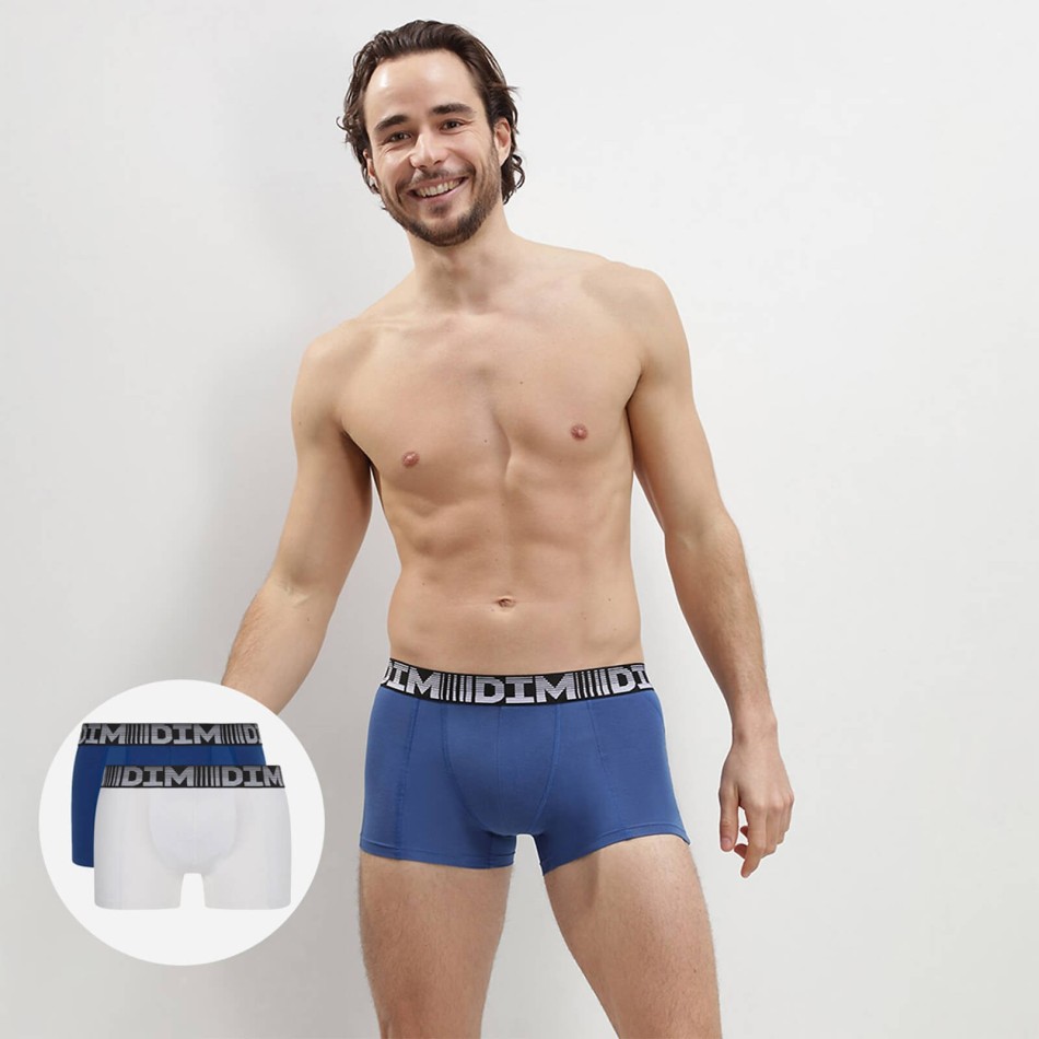 DIM Set of 2 Men's 3D Cotton Flex Air Boxers - Boxer Breathable Stretch