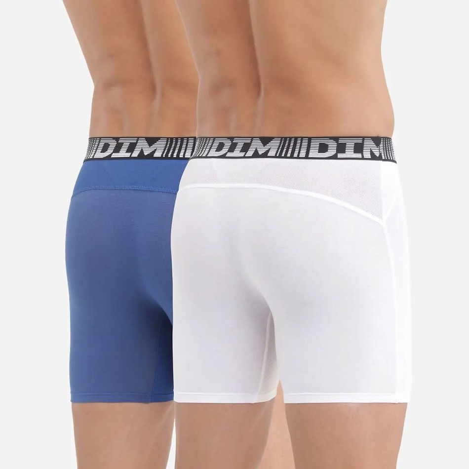 DIM © Set of 2 Men's Long Boxers 3D Cotton Flex Air - Breathable Stretch