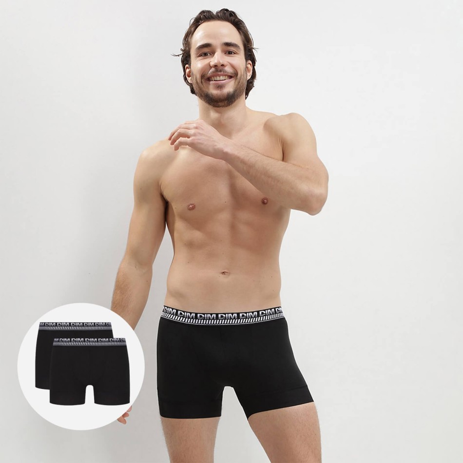 Lot de 2 Boxers Homme Coton "Stay & Fit" (Lot boxers Homme) Dim chez FrenchMarket