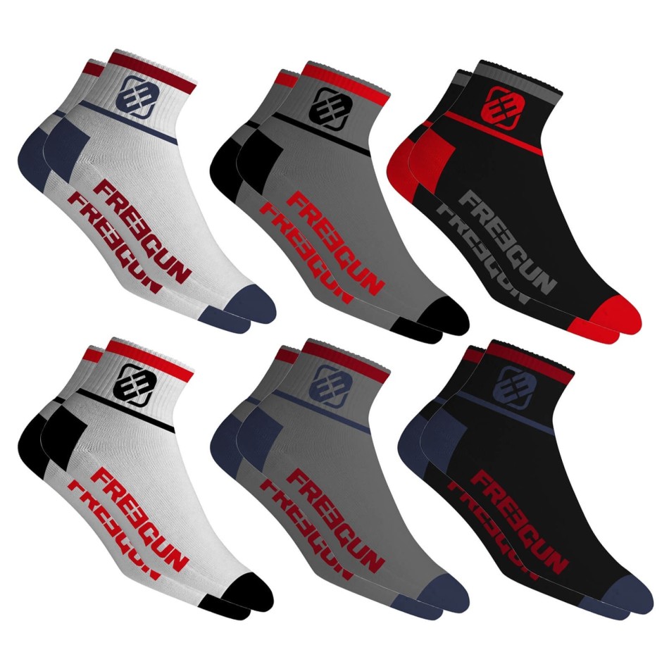 6 Paar Socken Viertel (Sport) Freegun auf FrenchMarket