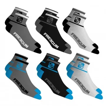 Pack of 6 Pairs of Quarter Socks (Sports socks) Freegun on FrenchMarket