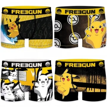 Set of 4 Pokemon Pikachu Boxers for Men (Boxers) Freegun on FrenchMarket