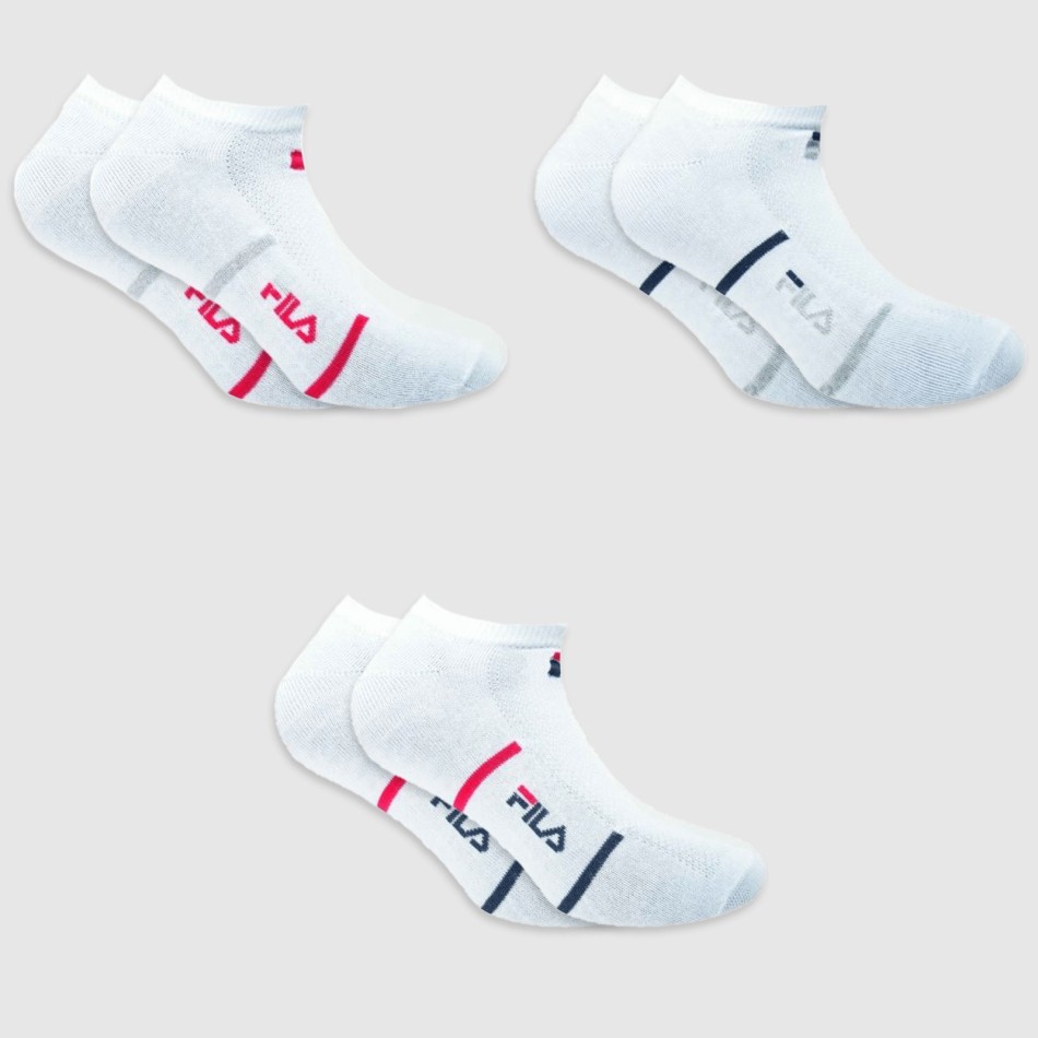 FILA Socks | 3 par korta bomullsstrumpor blandade