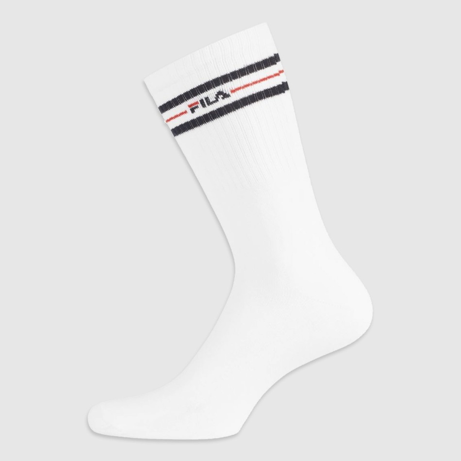 Lot de 6 paires de chaussettes de Sport Crew 3 Stripe (Chaussettes de sport) Fila chez FrenchMarket