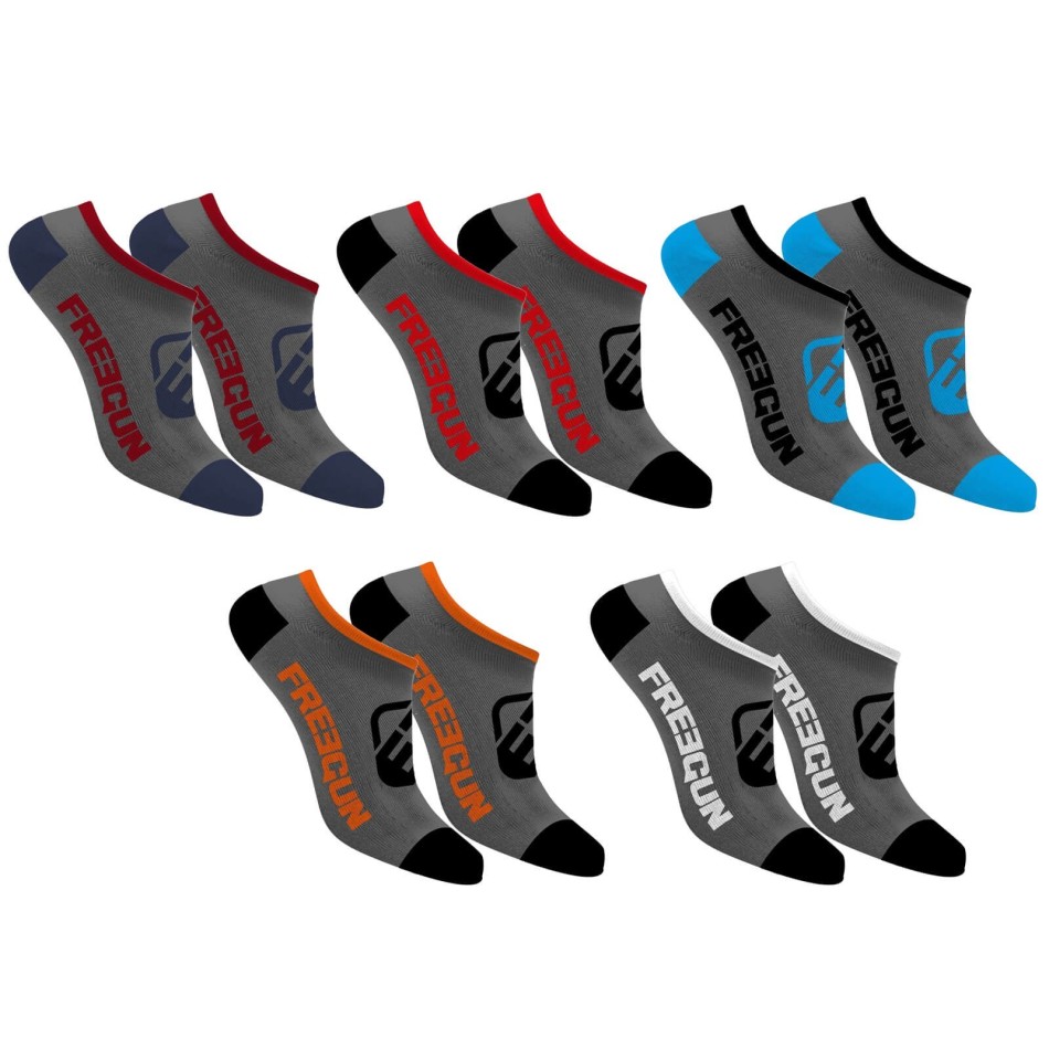 FREEGUN Set of 5 Pairs of Short Socks | Billigt