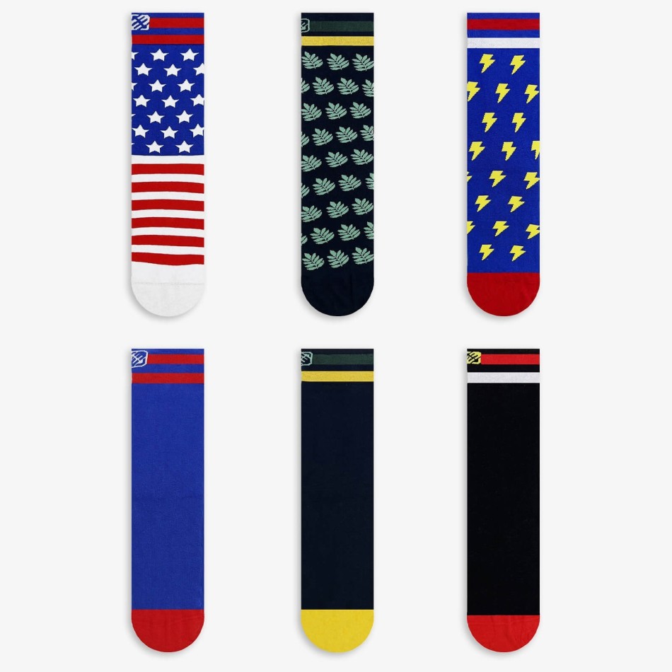 FREEGUN Socks | 6 par fina strumpor "USA Style"