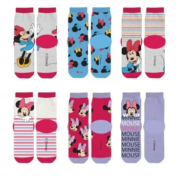 Pack of 6 Pairs of Minnie Mouse Girl Socks (Socks) French Market on FrenchMarket