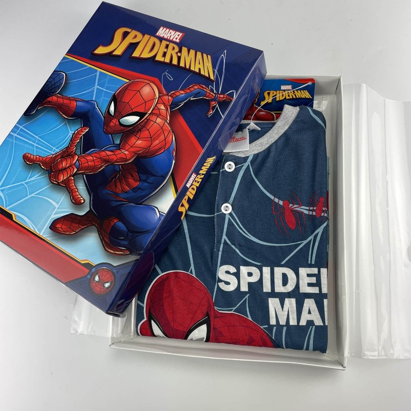 Marvel Spiderman confezione da 2 pezzi Canottiera intima per ragazzi e bambini colore: grigio/blu 