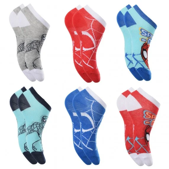 Lot de 6 Paires de Socquettes Garçon MARVEL Spider-Man (Fantaisies) French Market chez FrenchMarket