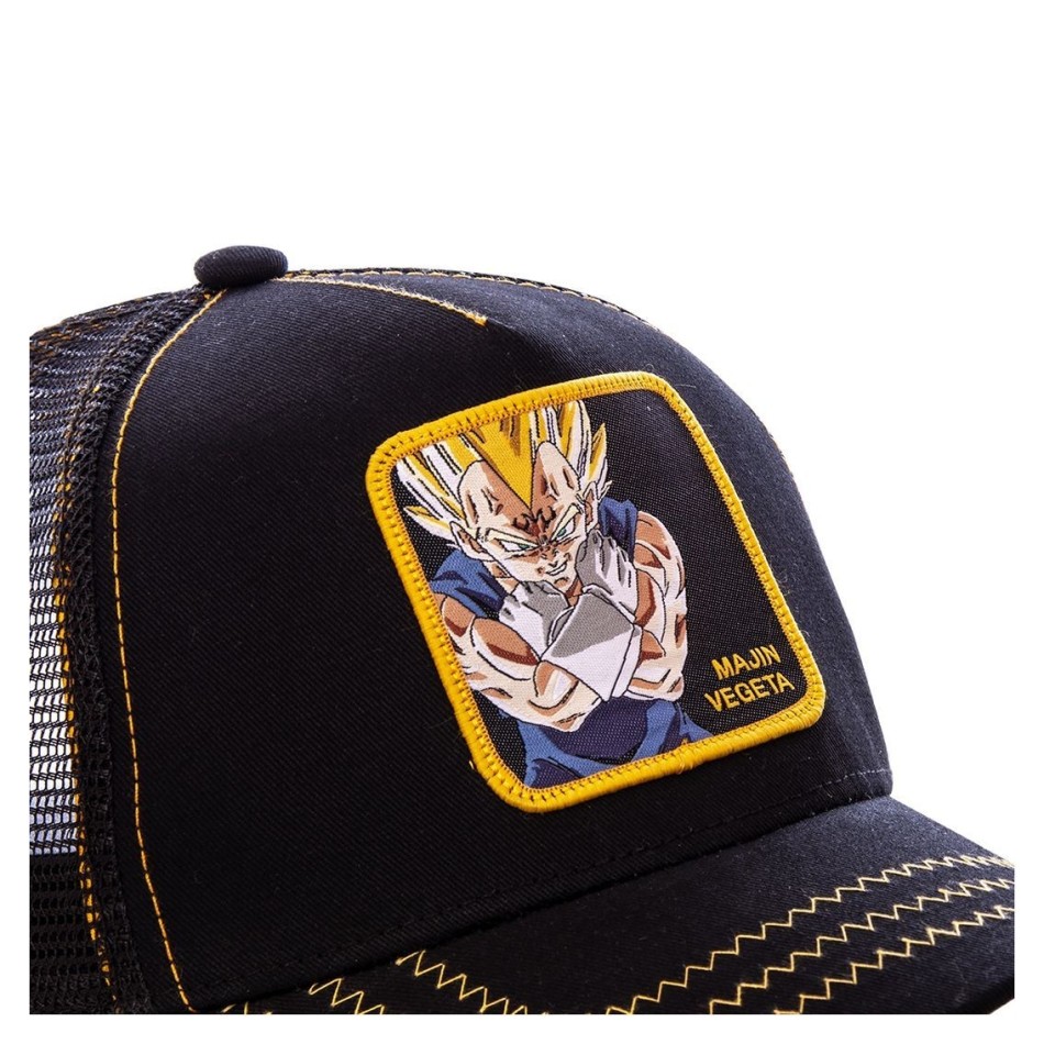 CAPSLAB Casquette Baseball Trucker Dragon Ball Z Majin Vegeta Noir