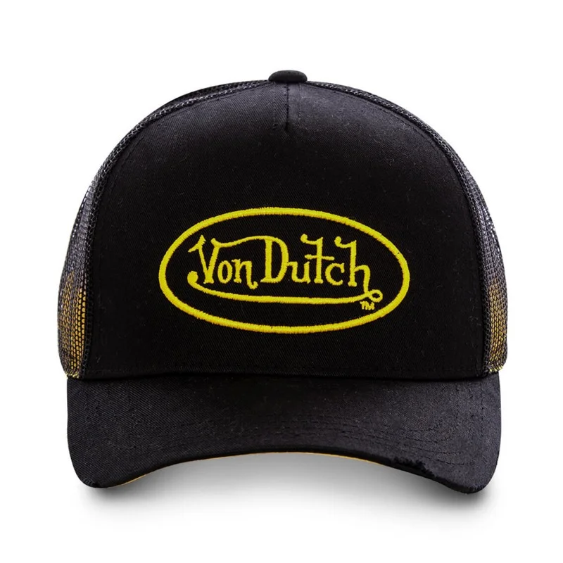 Gorra Von Dutch Trucker - Logo Neon En Blanco - Ajustable