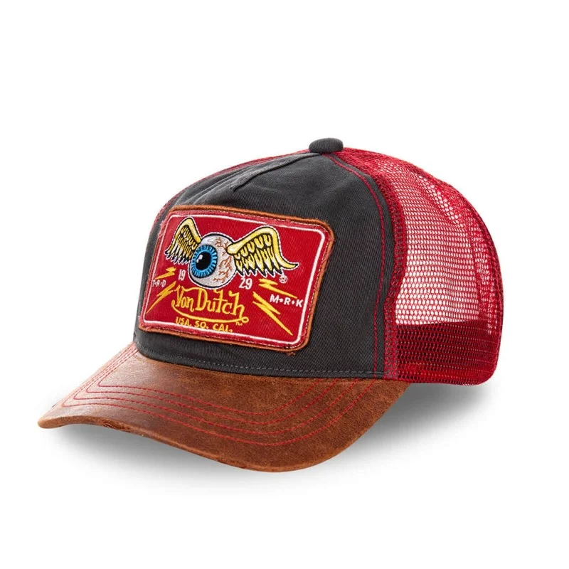 Von Dutch - Casquette Trucker EyeBall Oeil Ailé Bordeaux Taille Unique